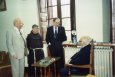 Oñati, cuando firmaron el contrato. Haritschelhar, Villasante, José Antonio Arana, Bedita Larrakoetxea